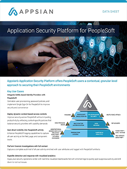 Appsian Security Platform Data Sheet – PeopleSoft