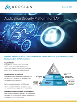 Appsian Security Platform Data Sheet – SAP